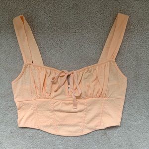 Light Orange Crop Tank Top